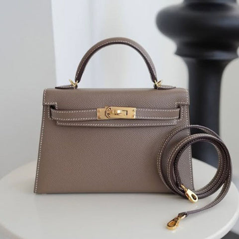 Kelly Mini Etoupe Epsom