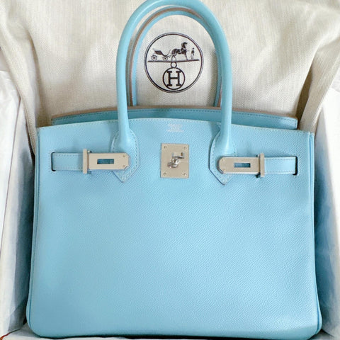 Birkin 30 Candy Blue Celeste/Mykonos Epsom