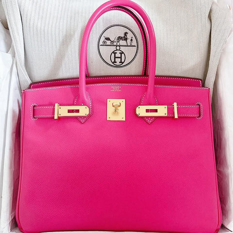 Birkin 30 Rose Tyrien Epsom
