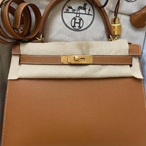Kelly 28 Sellier Gold Epsom