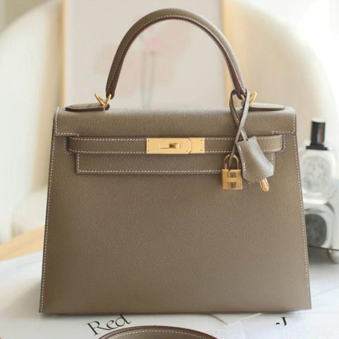 Kelly 28 Sellier Etoupe Epsom