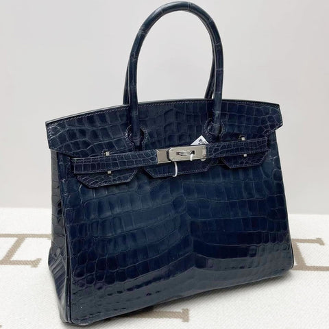 Birkin 30 Blue Indigo Matte Niloticus