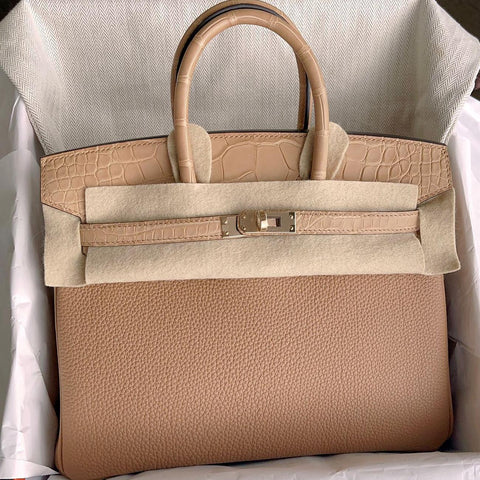 Birkin 25 Touch Chai Togo/Matte Alligator