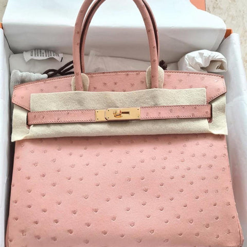 Birkin 30 Terre Cuite Ostrich