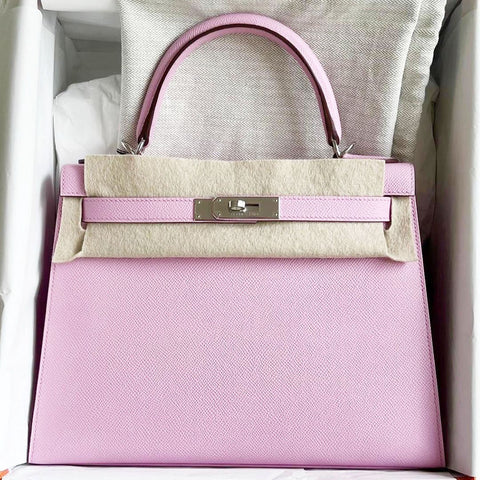 Kelly 28 Sellier Mauve Sylvestre Epsom