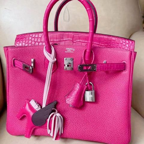 Birkin 25 Touch Framboise Togo/Matte Alligator