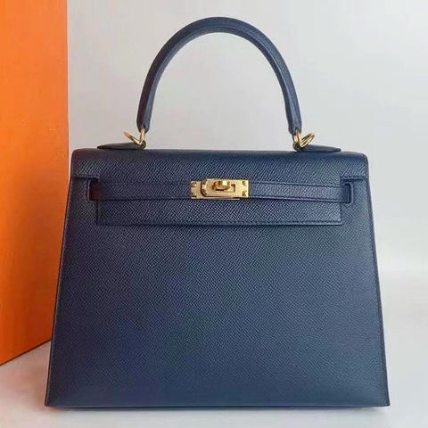 Kelly 25 Sellier Blue Indigo Epsom