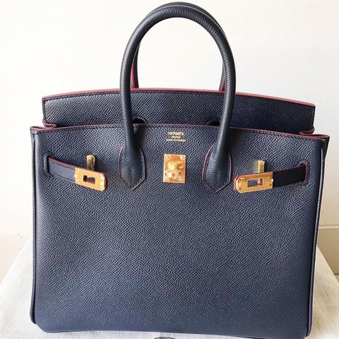 Birkin 25 Contour Blue Indigo Epsom