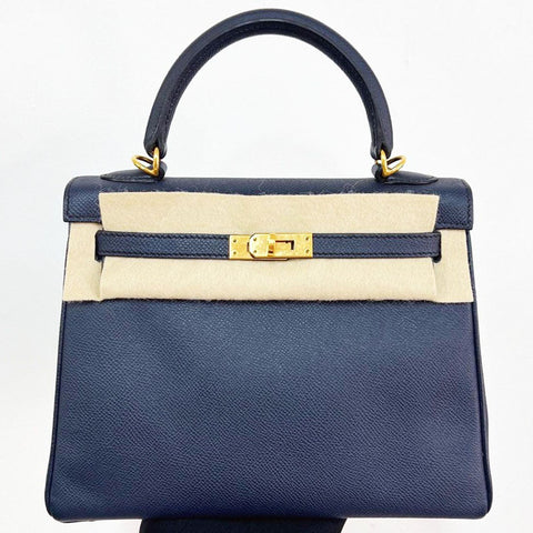 Kelly 25 Blue Indigo Epsom