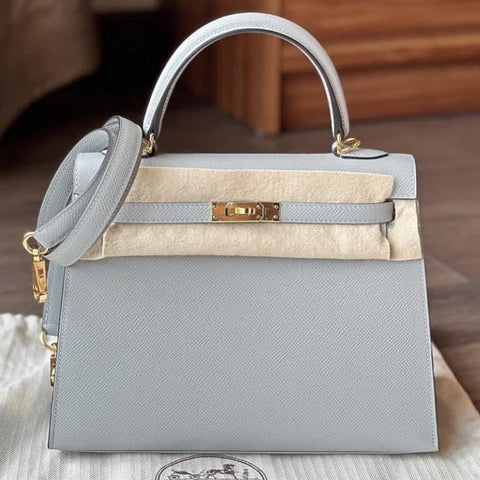 Kelly 25 Sellier Blue Glacier Epsom