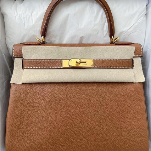 Kelly 28 Gold Togo