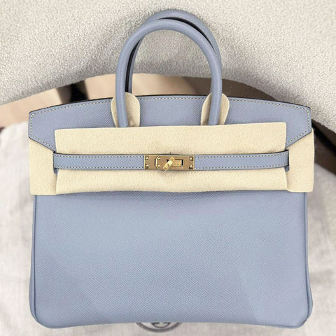Birkin 25 Blue Lin Epsom