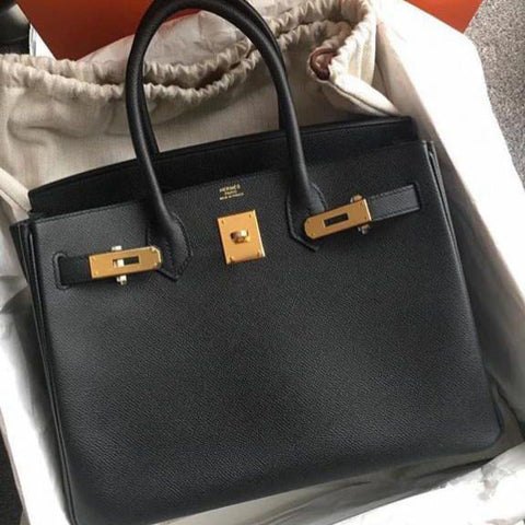 Birkin 30 Black Epsom