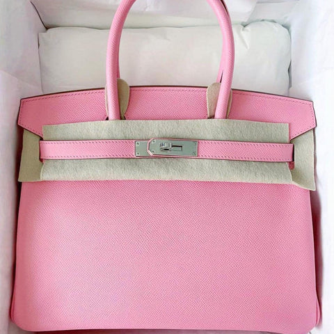 Birkin 30 Rose Confetti Epsom