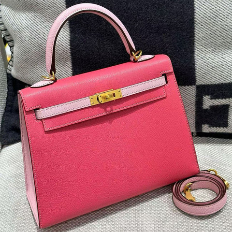 Kelly 25 Sellier Rose Lipstick/Rose Sakura Chevre