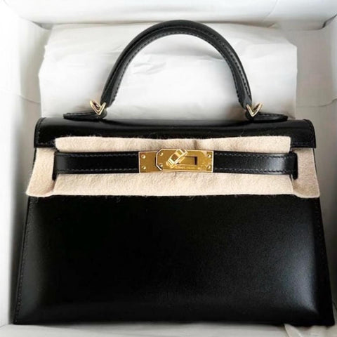 Kelly Mini Black Boxcalf