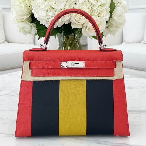 Kelly 28 Sellier Lettre Capucine Epsom