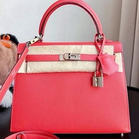 Kelly 25 Sellier Rose Jaipur Epsom