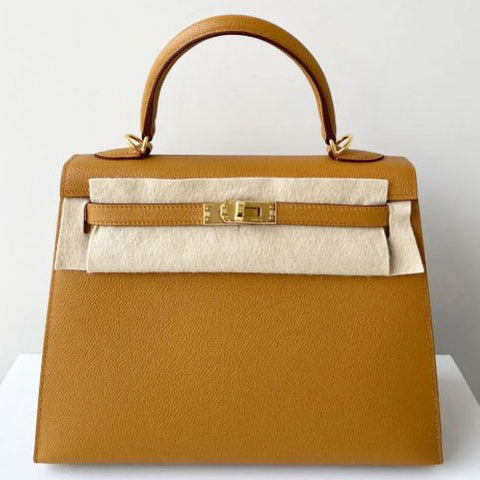 Kelly 25 Sellier Sesame Epsom