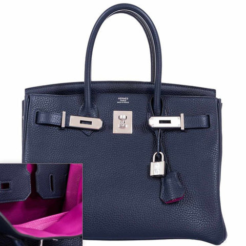 Birkin 35 Verso Blue Nuit Togo