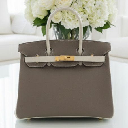 Birkin 30 Etoupe/Craie Epsom