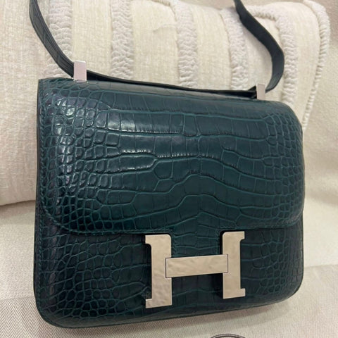 Constance 24 Verso Vert Cypress/Blue Atoll Matte Alligator