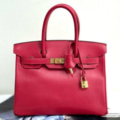 Birkin 30 Rouge Vif Tadelakt
