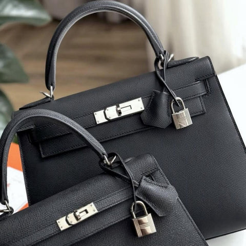 Kelly 28 Sellier Black Epsom