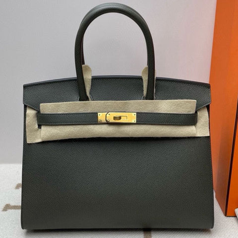 Birkin 30 Sellier Vert de Gris Epsom