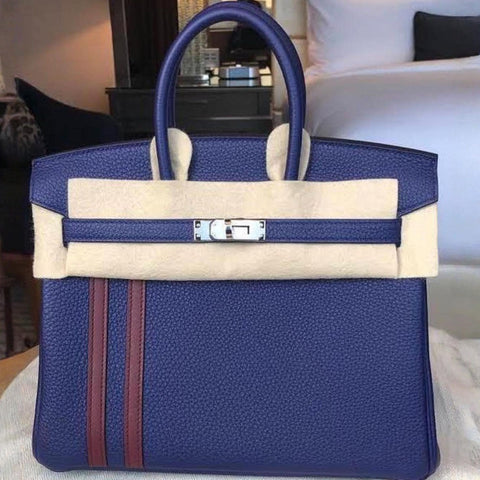 Birkin 25 Officier Blue Encre Togo