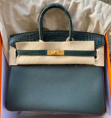 B25 Touch Vert Cypress Togo/Matte Alligator