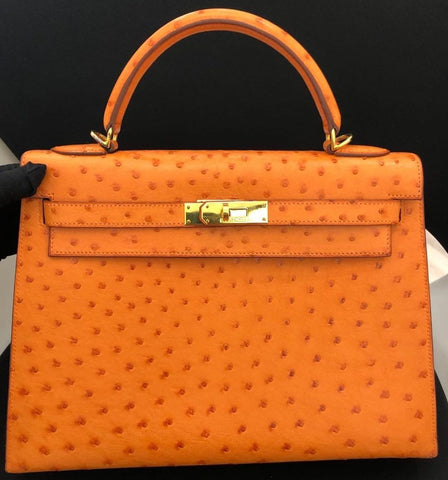 K32 Sellier Orange Ostrich