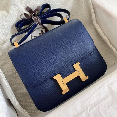 Constance 24 Blue Sapphire Epsom