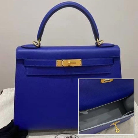 K28 Sellier Blue Electric/Gris Mouette Epsom Brushed